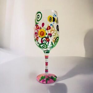 Lolita BFF Best Friend Forever Hand Painted 15 Oz. Wine Glass